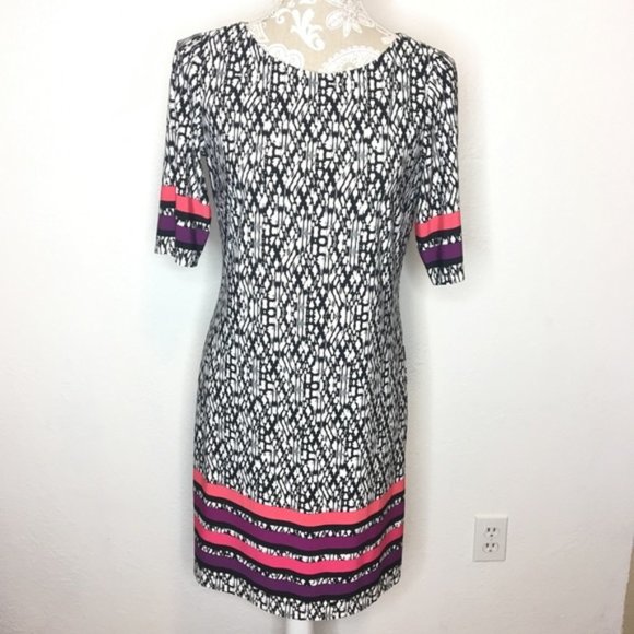 Eliza J. Shift Dress Short Sleeve Sz. 8 Career 182 - Picture 1 of 7